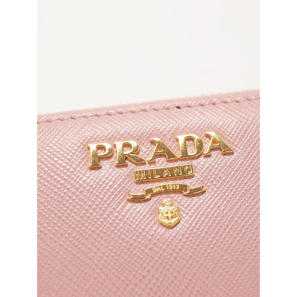 Prada Saffiano Leather Wallet Round Zipper Long - Picture 4 of 5